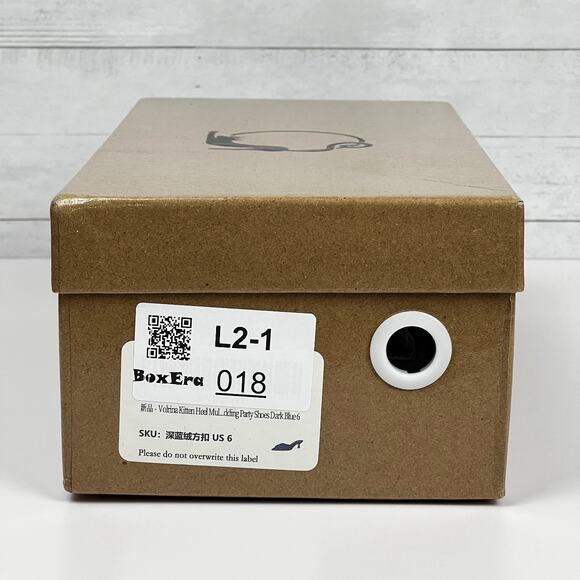 Volrina Kitten Heel Mules Dark Blue Suede Size 6 – New w/ Box - Picture 4 of 4